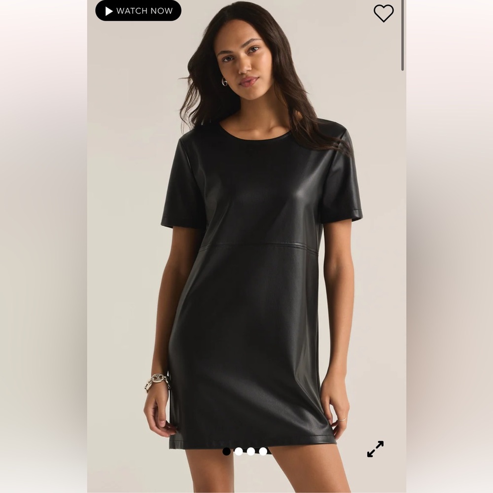 Z Supply London Faux Leather Mini Dress